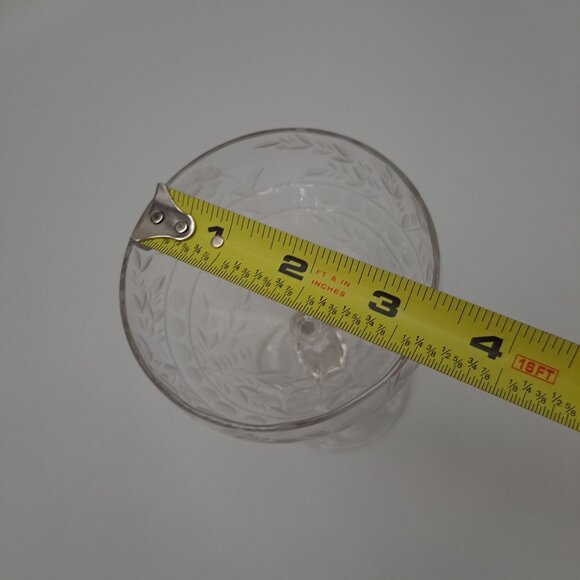 Rock Sharpe Anniversary Etched Crystal Tall Sherbet Glass - Picture 2 of 10